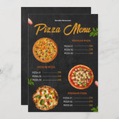 Speisekarte Pizza Pizzaria Restaurant Menü Menükarte (Vorne/Hinten)