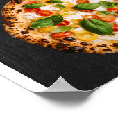 Speisekarte Pizza Pizzaria Restaurant Menü Poster (Ecke)
