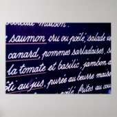 Speisekarte Poster (Vorne)