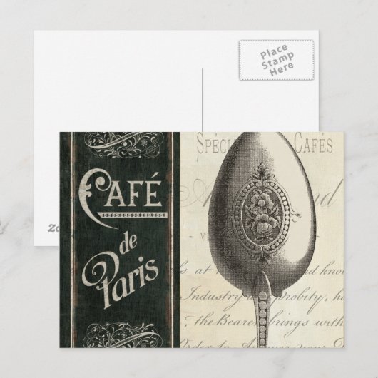 Speisekarte Postkarte (Vorne/Hinten)