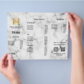 Speisekarte Restaurant Bar Café Marmor Flyer (Hand)