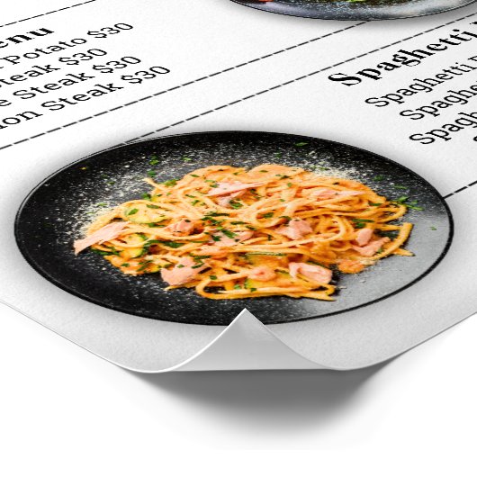 Speisekarte | Restaurant Menu Design Poster (Ecke)