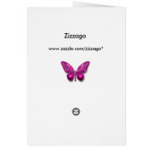 Speisekarte Rosa Schmetterling Blumenkohl (Hinten)