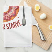 Speisekarte von heute: Iss oder hungrig - Funny Pi Geschirrtuch (Viertel Falte)
