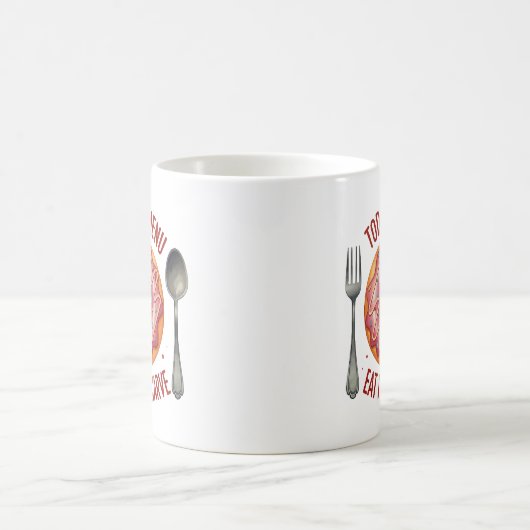 Speisekarte von heute: Iss oder hungrig - Funny Pi Kaffeetasse (Mittel)