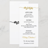 Speisekarte, Weihnachtsmenü, Abendessen, Mittagess Menükarte (Vorne/Hinten)