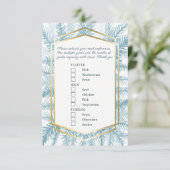 Speisekarte Winterevent Blau Fichtenkunst Begleitkarte (Stehend Vorderseite)