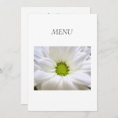 Speisekarte zum Abendessen. Blume pur Menükarte (Vorne/Hinten)