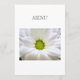 Speisekarte zum Abendessen. Blume pur Menükarte