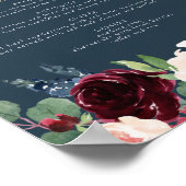 Speisekarte zum Abendessen im Rustikalen Burgund u Poster (Ecke)