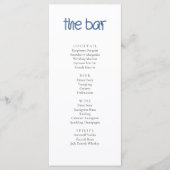 Speisekarten der Küsten-Nautical-Wedding Drinks Ba Menükarte (Vorderseite)