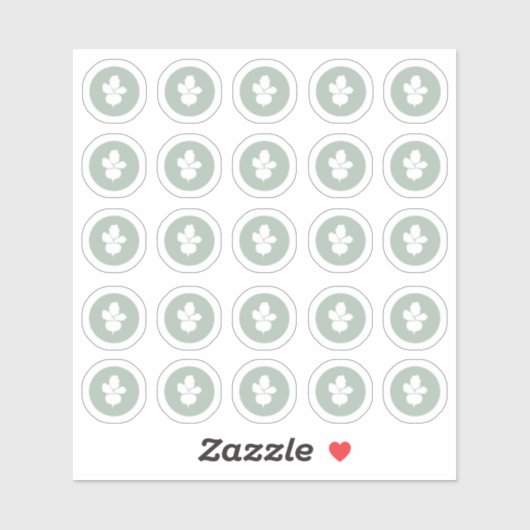 Speisen Auswahl vegetarische Aufkleber (Blatt)