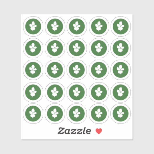 Speisen Auswahl vegetarische Aufkleber (Blatt)