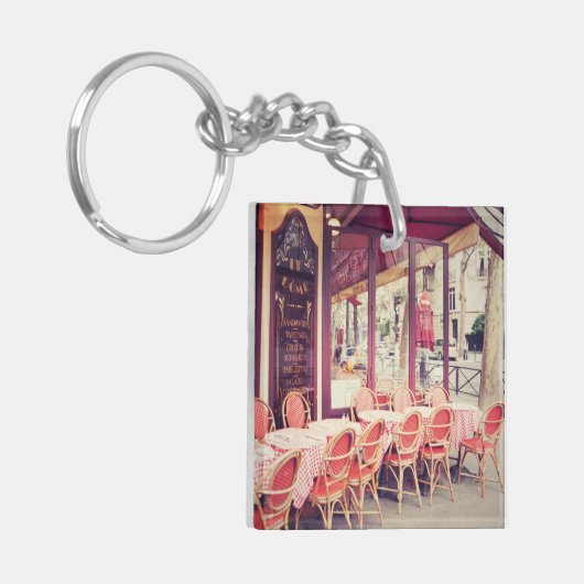 Speisen im Paris-Al-Fresko Schlüsselanhänger (Vorderseite links)
