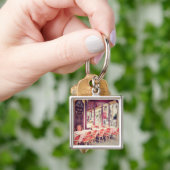 Speisen im Paris-Al-Fresko Schlüsselanhänger (Hand)