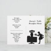 Speisen im Restaurant, Frühstück Menü individuell (Stehend Vorderseite)