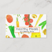 Speisen Koch Catering Lebensmittel Frisches Gemüse Visitenkarte (Vorderseite)