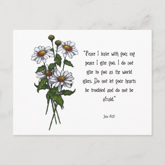 Speisen mit Bibelverse: Der Frieden Gottes Postkarte (Vorderseite)