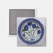 Speisen mit Blumendekoration, Iznik Magnet (Vorderseite/Rückseite)