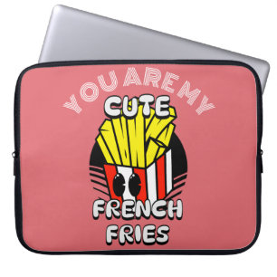 Speisen, Niedliche französische Pommes Frites, Fry Laptopschutzhülle