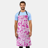 Speisen niedlicher Teekaffee mädchenhaft rosa Schürze (Getragen)