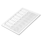 Speisen- und Lebensmittelliste Notizblock (angewinkelt)