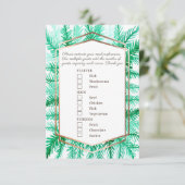 Speisenauswahl Winterevent Grüne Kiefernnadeln Kun Begleitkarte (Stehend Vorderseite)