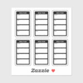 Speiseplan Aufkleber (Blatt)