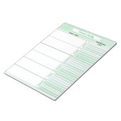 Speiseplan & Einkaufsliste Grünes Wasser Notizblock (angewinkelt)