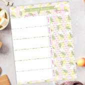 Speiseplan & Einkaufsliste Rosa Zitronenskala Notizblock
