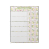 Speiseplan & Einkaufsliste Rosa Zitronenskala Notizblock (Rotiert)