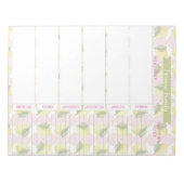 Speiseplan & Einkaufsliste Rosa Zitronenskala Notizblock (Vorderseite)