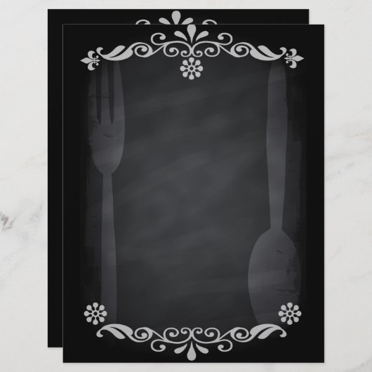 Speisesaal auf der Tafel (Vorne/Hinten)