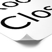 Speisesaal geschlossen Minimalistisches Plakatzeic Poster (Ecke)