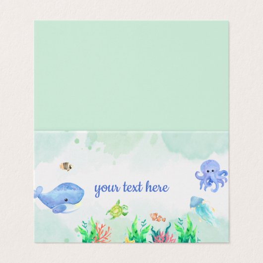 Speisezelt-Karten vom Buffet im Party des Ozeans (Außenseite Aufgefaltet)