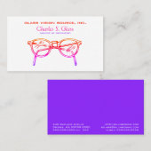 Spektakel Augenbrauen Optische Sehschärfe Visitenkarte (Vorne/Hinten)