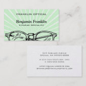 Spektakel Augenbrauen Sonnenburst Optisches Sehen Visitenkarte (Vorne/Hinten)