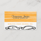Spektakel Augenoptometrie Sehschärfe Visitenkarte (Vorderseite)