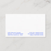 Spektakel Optische Sehschärfe Visitenkarte (Rückseite)