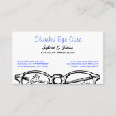 Spektakel Optische Sehschärfe Visitenkarte (Vorderseite)