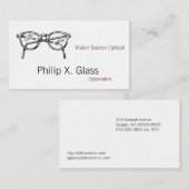 Spektakel Sehschärfe Visitenkarte (Vorne/Hinten)