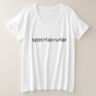 Spektakulär, cool Schwarz-weiß Große Größe T-Shirt
