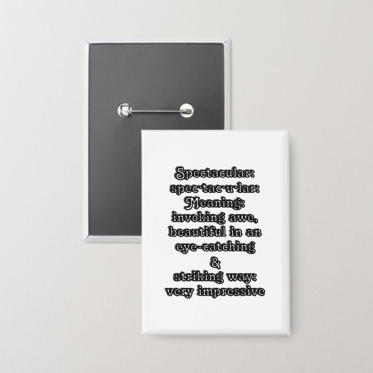 Spektakulär: Definition ・ tac ・ ・ Button (Vorderseite/Rückseite)