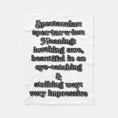 Spektakulär: Definition ・ tac ・ ・ Fleecedecke (Vorderseite)