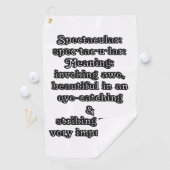 Spektakulär: Definition ・ tac ・ ・ Golfhandtuch (Insitu)