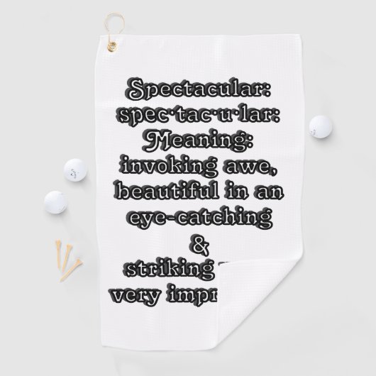 Spektakulär: Definition ・ tac ・ ・ Golfhandtuch (Insitu)