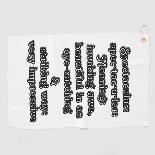 Spektakulär: Definition ・ tac ・ ・ Golfhandtuch (Horizontal)