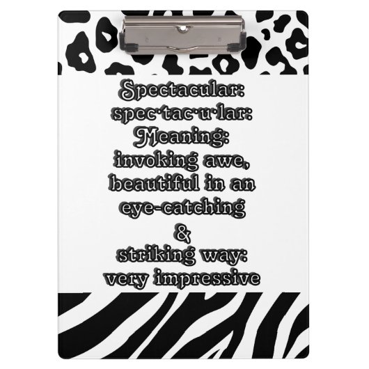 Spektakulär: Definition ・ tac ・ ・ Klemmbrett (Vorderseite)