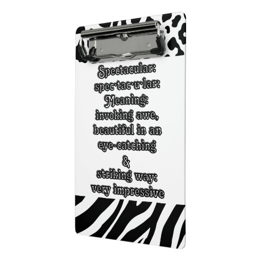 Spektakulär: Definition ・ tac ・ ・ Mini Klemmbrett (Gewinkelt2)