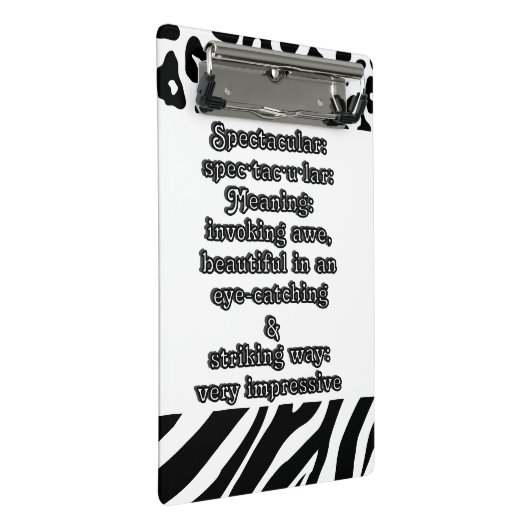 Spektakulär: Definition ・ tac ・ ・ Mini Klemmbrett (Schrägansicht)